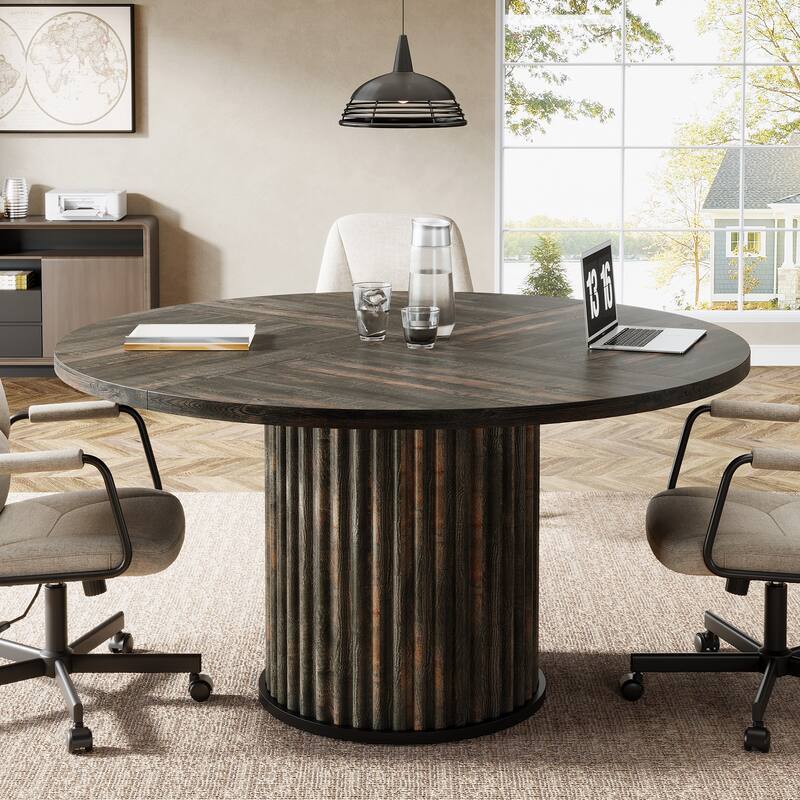 47 Inch Round Conference Table for 4-6 - 47.24" W x 47.24" D x 29.92" H