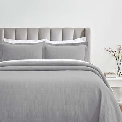 Superior Zenith Cotton Matelasse Bedspread and Sham Set