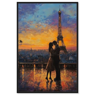 Eiffel Tower Romance Canvas by Art Remedy
