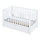 preview thumbnail 12 of 58, 2-in-1 Convertible Crib, Full Size Bed Frame with Drawers and 3 Height Options, Modern Baby Crib Toddler Bed with Guard Rail