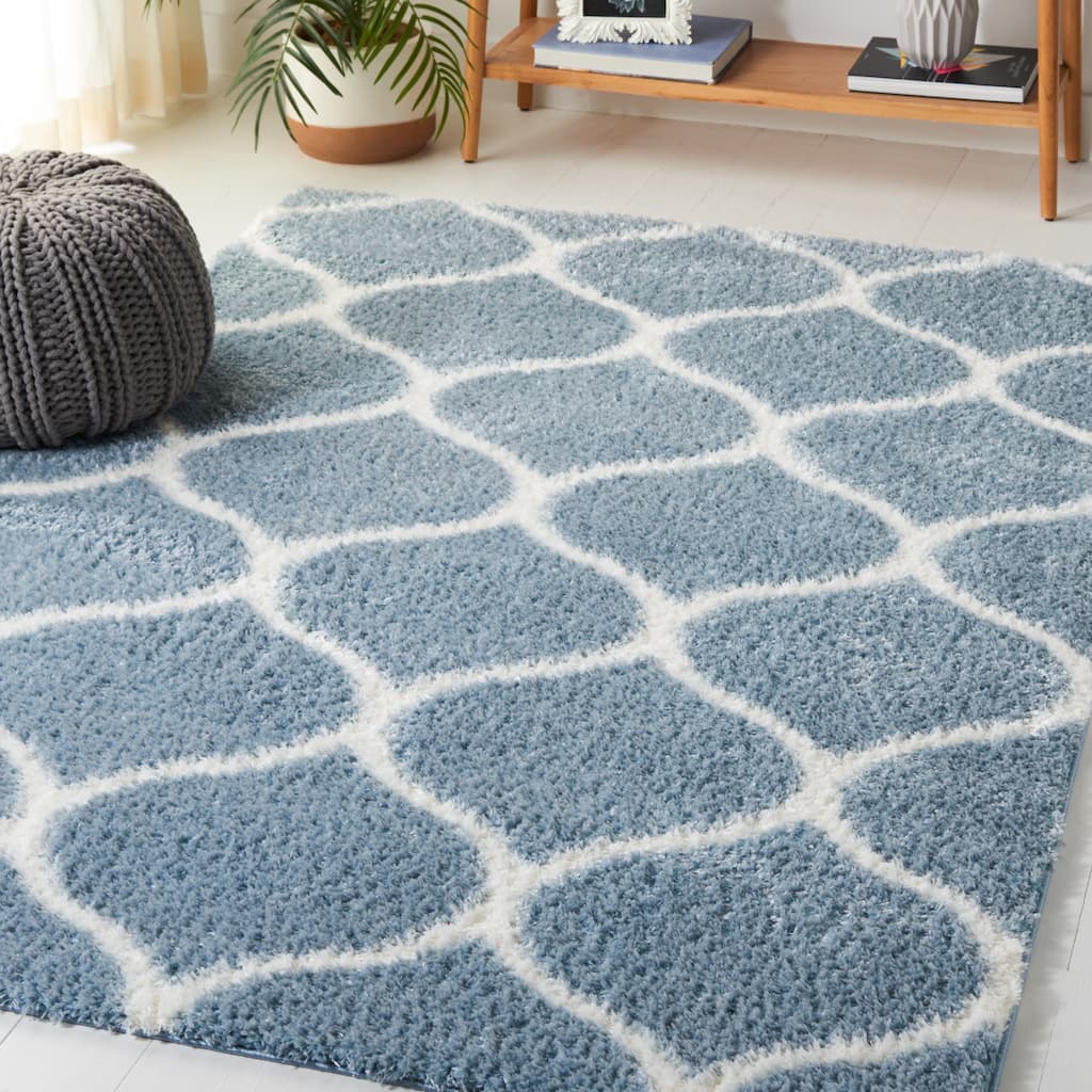 SAFAVIEH, Tahoe Shag Lisl Trellis 1.2-inch Thick Rug - 9' x 12'