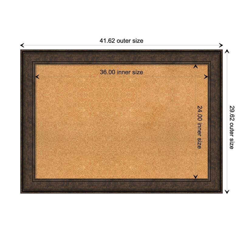 Ridge Framed Cork Bulletin Memo Board