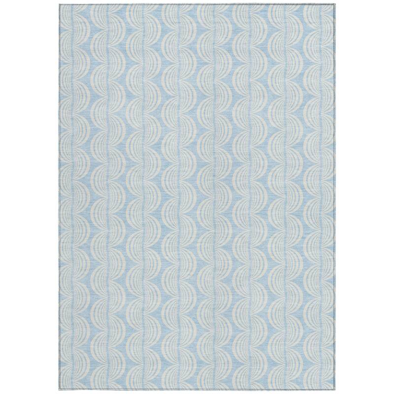 HomeRoots Ogee Transitional Rectangle Outdoor Rug