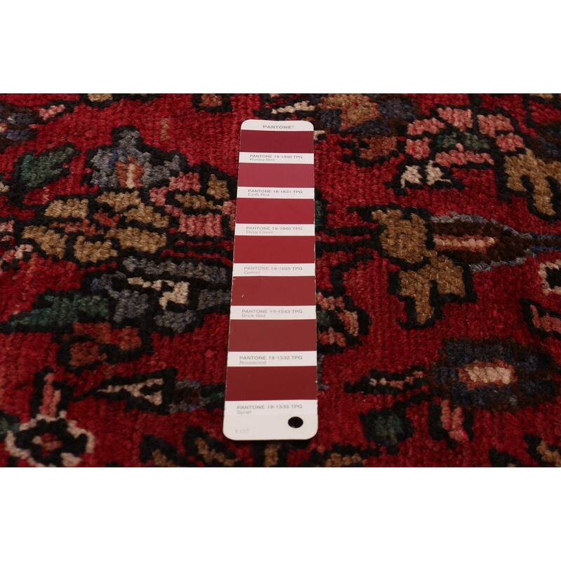 ECARPETGALLERY Hand-knotted Andelz Red Wool Rug - 3' 7" x 10' 11"