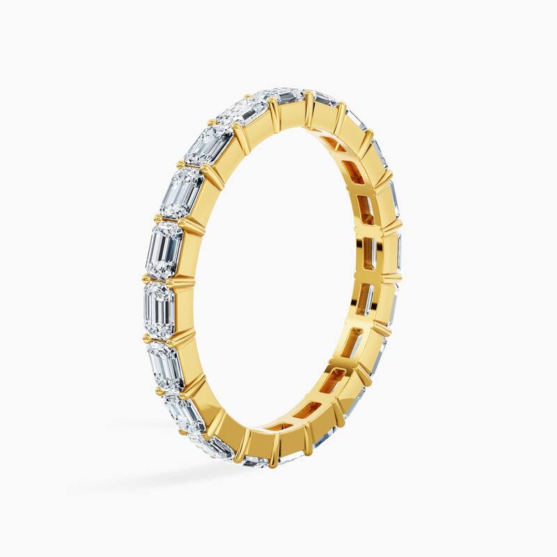 Auriya 14k Gold Emerald East-West Lab Grown Diamond Eternity Band 2.00 - 9.00 ct. tw. (F-G, VS)