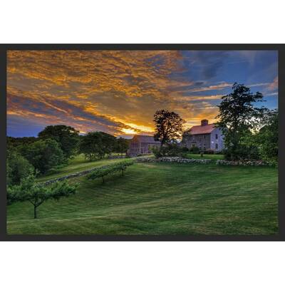 Cape Cod Farm Summer Sunset Photography by Wayne Collamore Framed Poster - 24 x 36 Inch