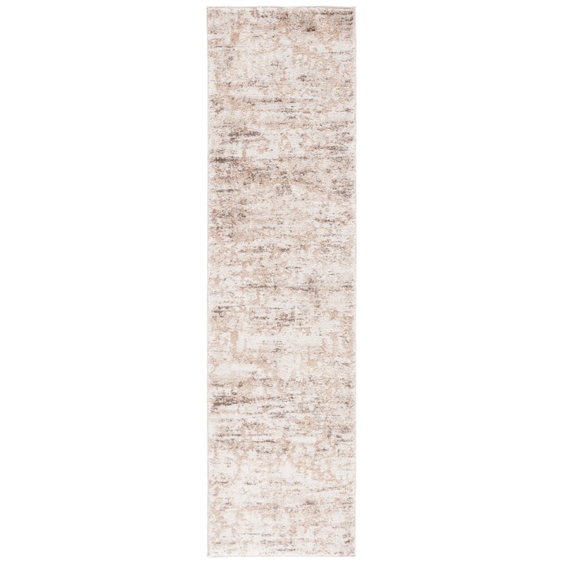 SAFAVIEH Ravine Shag Luxita Shag Rug - 2'2" x 8' Runner - Beige/Ivory
