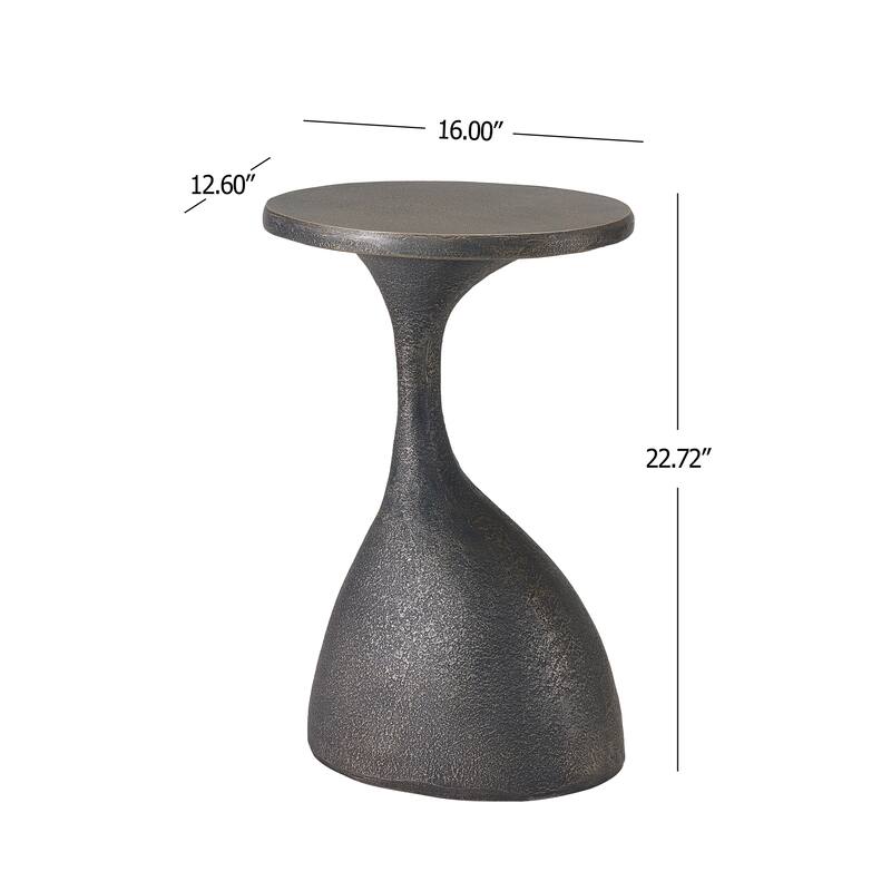 Christopher Knight Home - Modern Outdoor Side Table with Sculptural Base