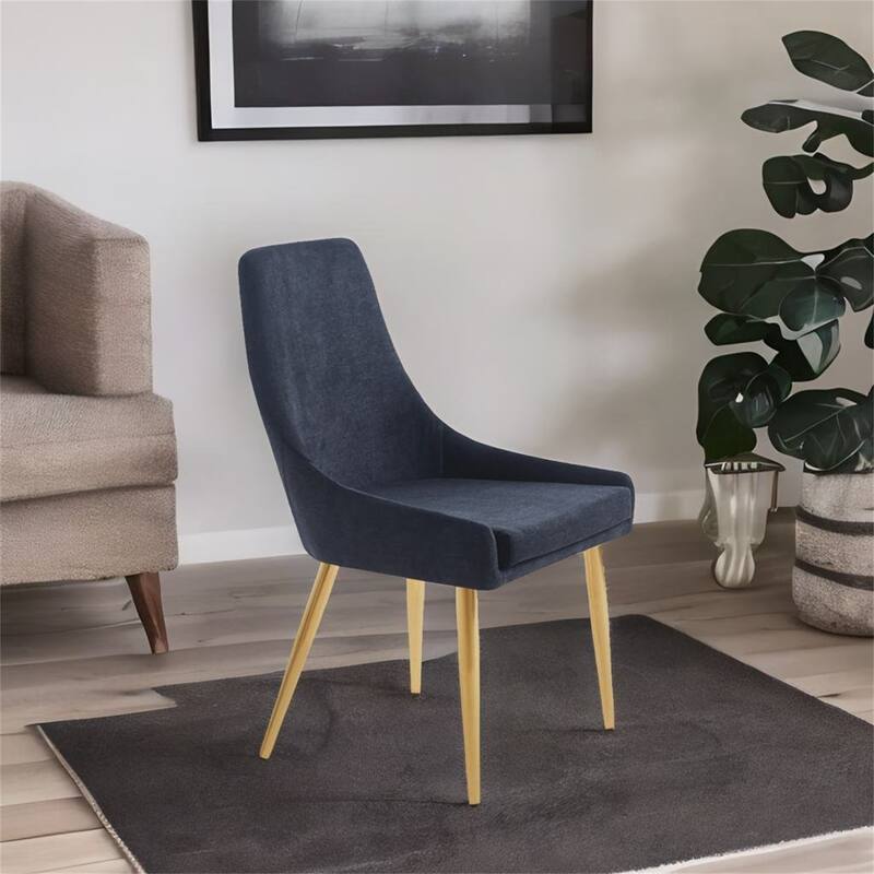 Upholstered Armless Fabric Dining Chairs (Set of 2)