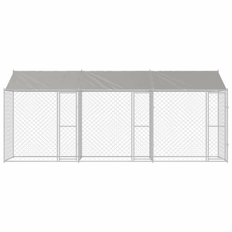 Dog Cage Silver 400/600/800 x 200 x 256 cm Galvanised Steel
