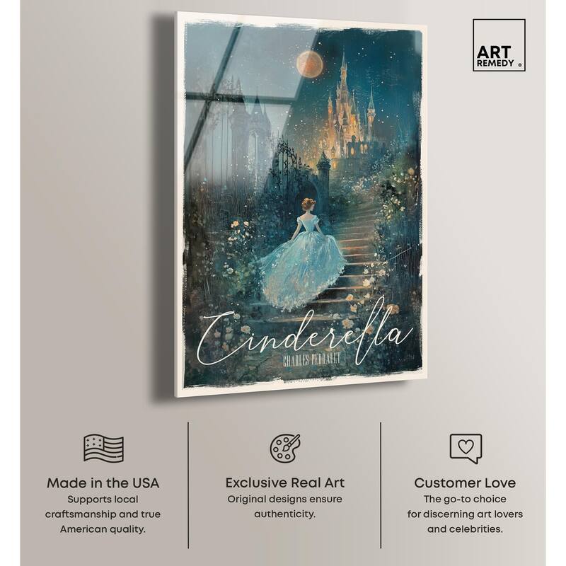 Classic Cinderella Acrylic by Art Remedy, Ready to Hang