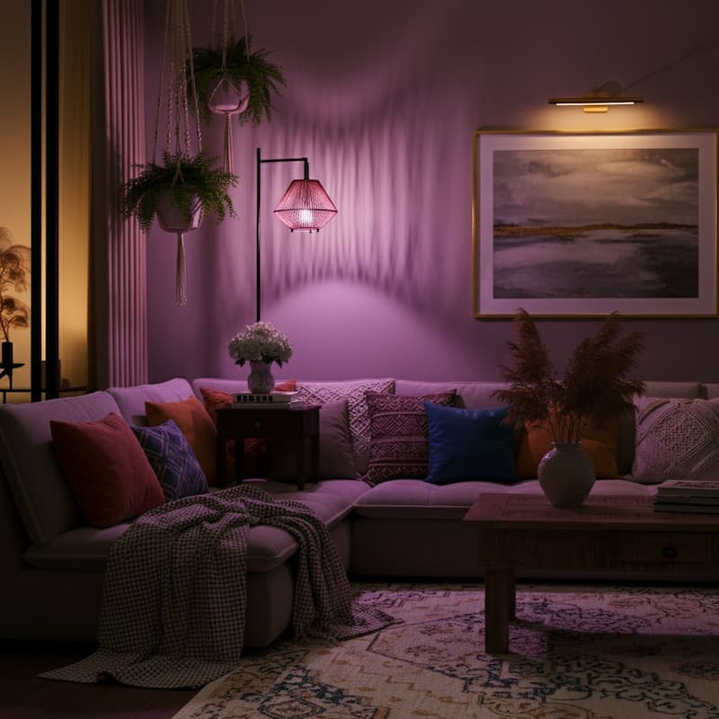 60 in 2-in-1 Rattan rechargeable floor lamp with RGB Lantern