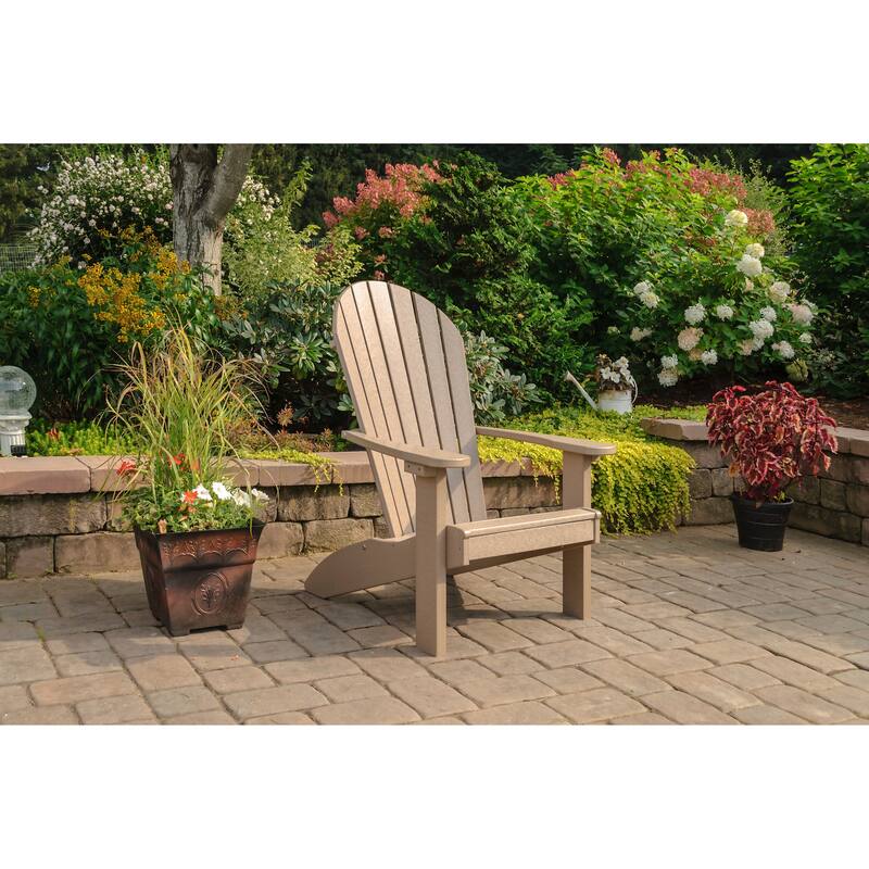 Poly Adirondack Chair - Weathered Wood