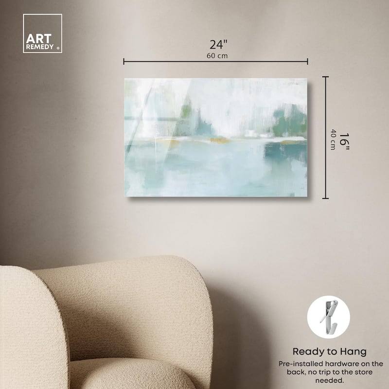 Mirrored Aqua Dream I Acrylic by Art Remedy, Ready to Hang