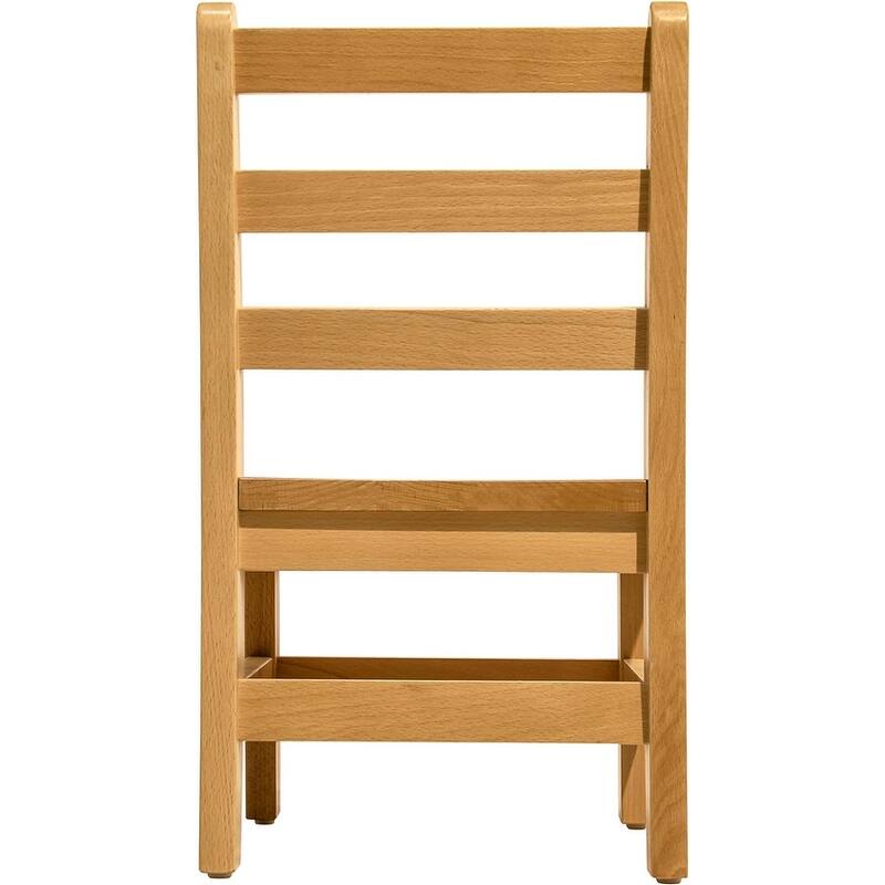 RRI Goods Ladderback Kids Chair, Classroom Seating Toddler Fully Assembled Beechwood Chair Set of 2