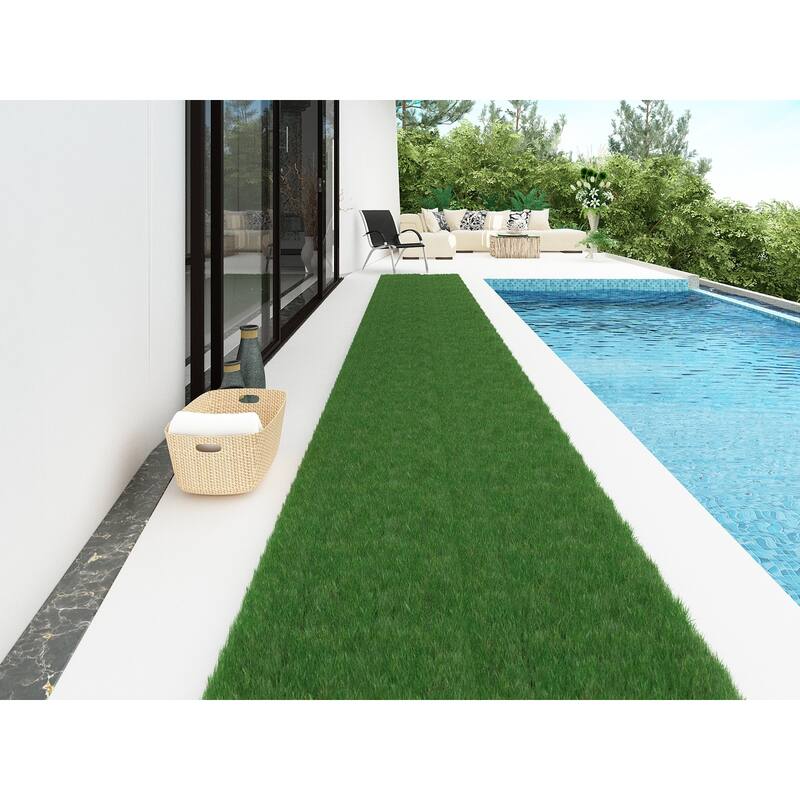 Timechee Luxury Synthetic Artificial Grass Turf Rug and Roll