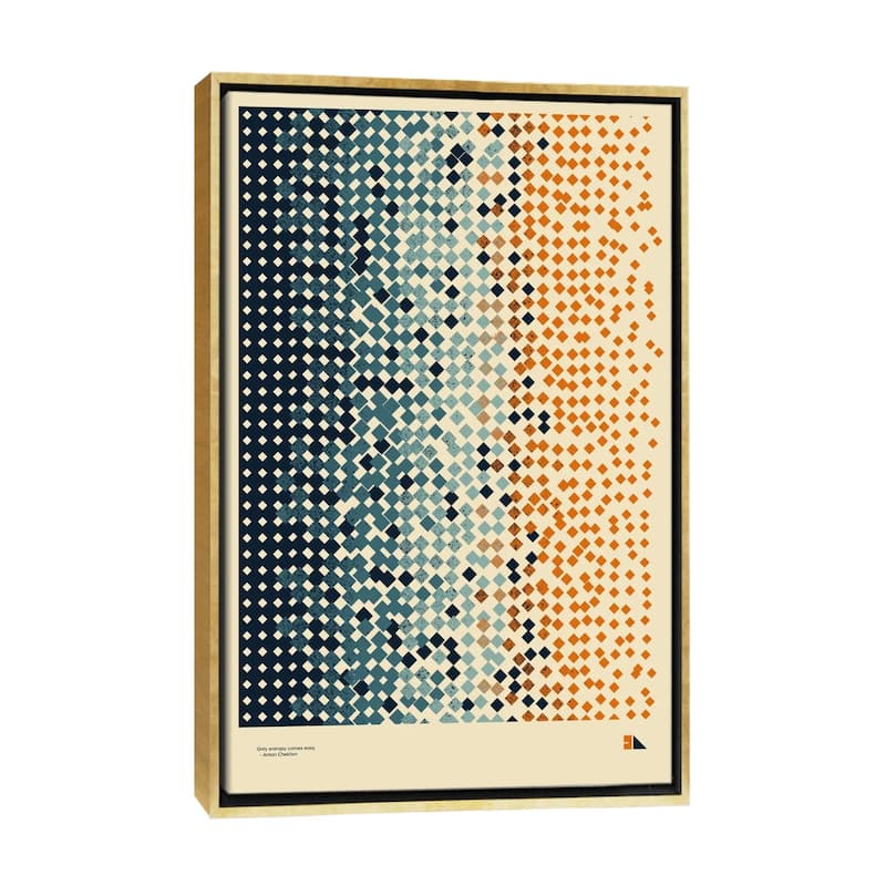 iCanvas "Entropy" by 2046 Design Framed Canvas Print - Gold - 40x26
