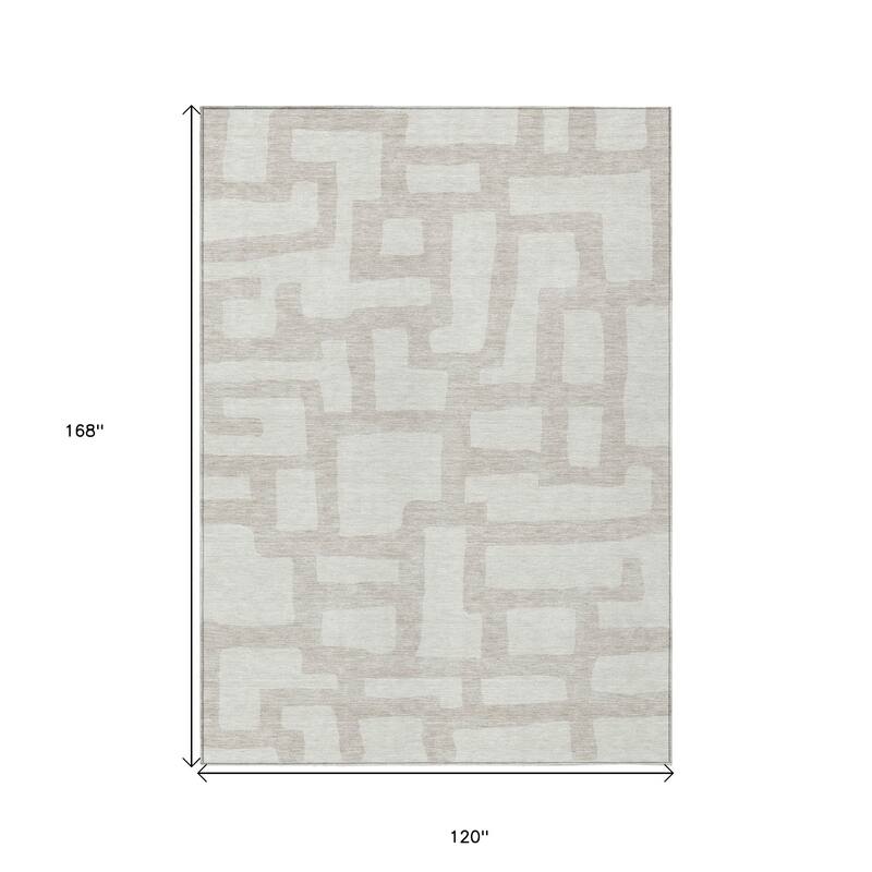 HomeRoots Abstract Transitional Rectangle Outdoor Rug