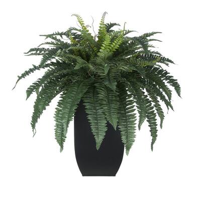 Faux Fern in Tapered Zinc Planter