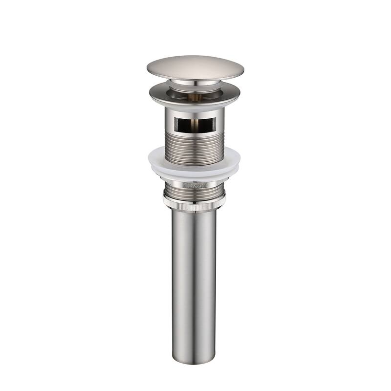 Waterfall Spout Bathroom Sink Single Handle Faucet with Pop-Up Drain (with Overflow)