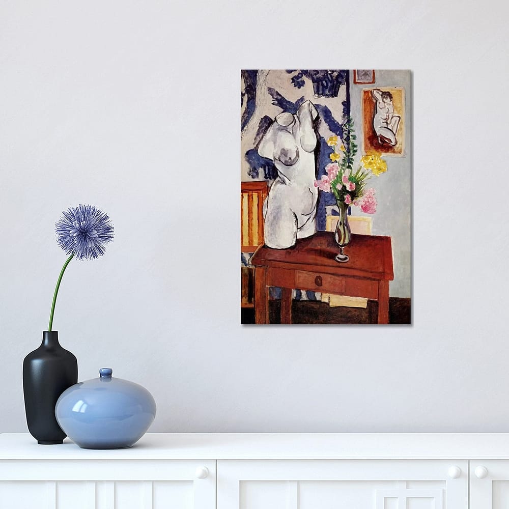 iCanvas "Plaster Torso and Bouquet of Flowers" by Henri Matisse Canvas Print