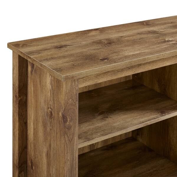 Shop We Furniture 70 Wood Media Tv Stand Console With Fireplace Barnwood Free Shipping Today Overstock 23060782