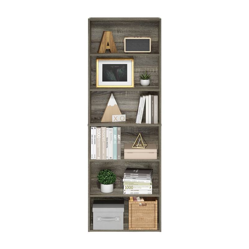 Furinno JAYA Simply Home Free Standing 6-Tier Open Storage Bookcase