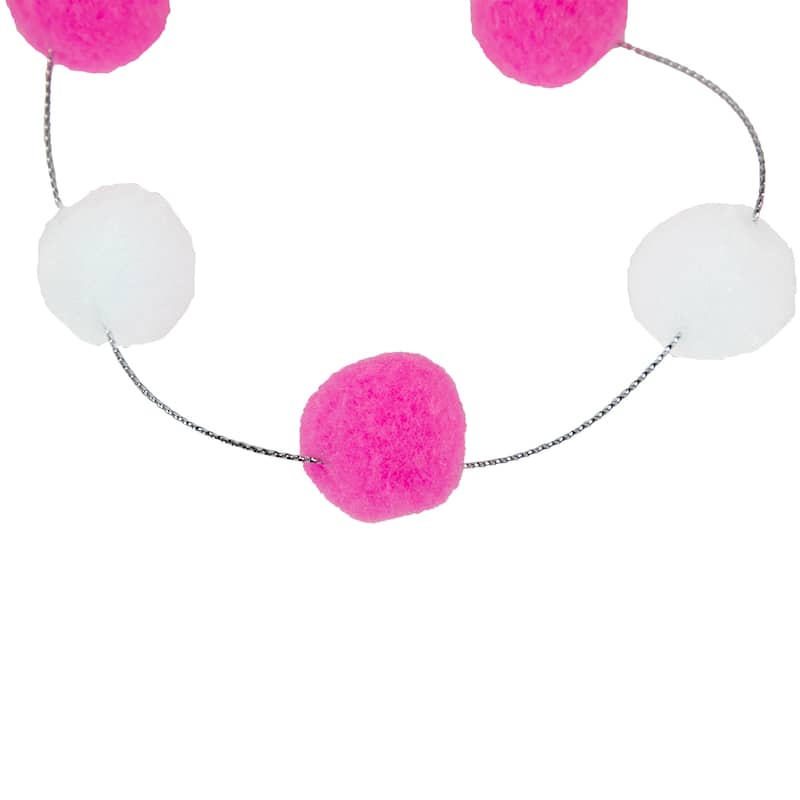 9' Plush Snowball Christmas Garland