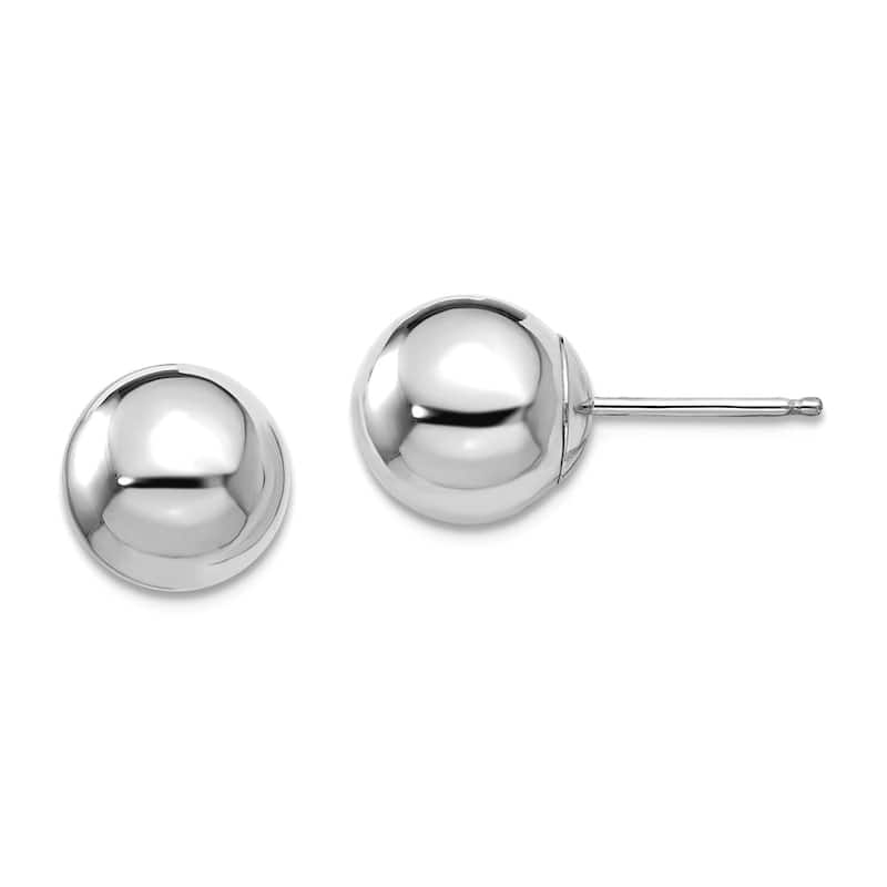 Curata 14k Yellow or White Gold Polished 3-8mm Ball Post Stud Earrings