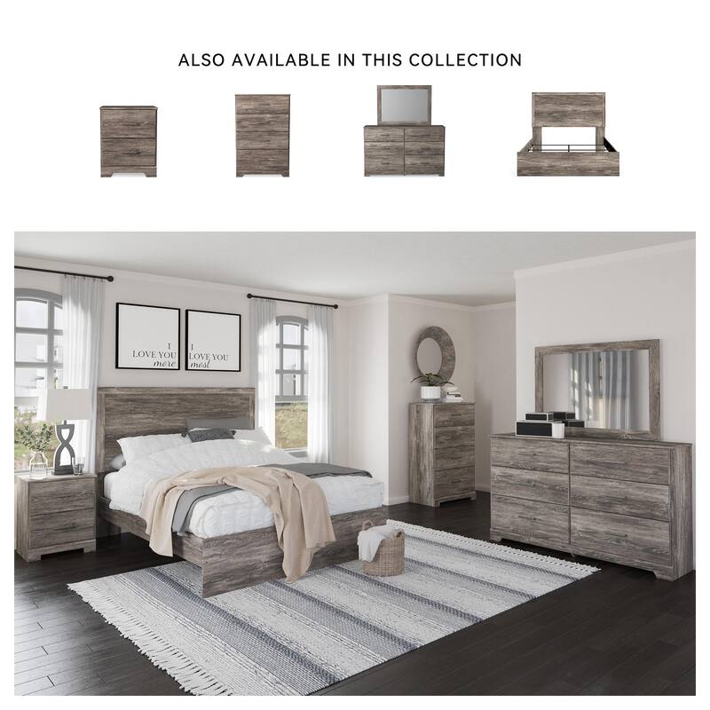 Ralinksi Gray Two Drawer Nightstand