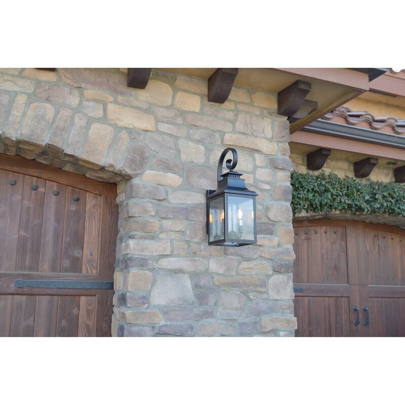 AA Warehousing Morgan 2 Light Exterior Light in Imperial Black Finish