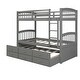 preview thumbnail 11 of 13, Twin Over Twin Bunk Bed with Trundle, Drawers & Ladder - Stylish Storage Solution for Kids' Rooms
