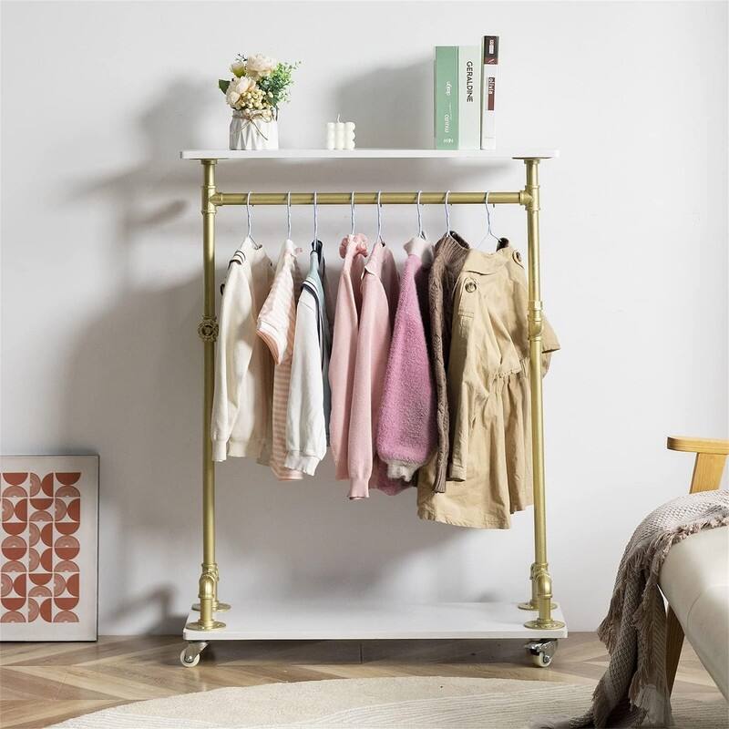 Industrial Wall Clothes Rack