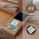 preview thumbnail 3 of 5, Arron Modern Leather Power Reclining Sectional Sofa with Media Console