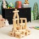 preview thumbnail 12 of 10, Costway Giant Tumbling Timber Toy 54 PCS Wooden Blocks Game w/ - Natural - See Details