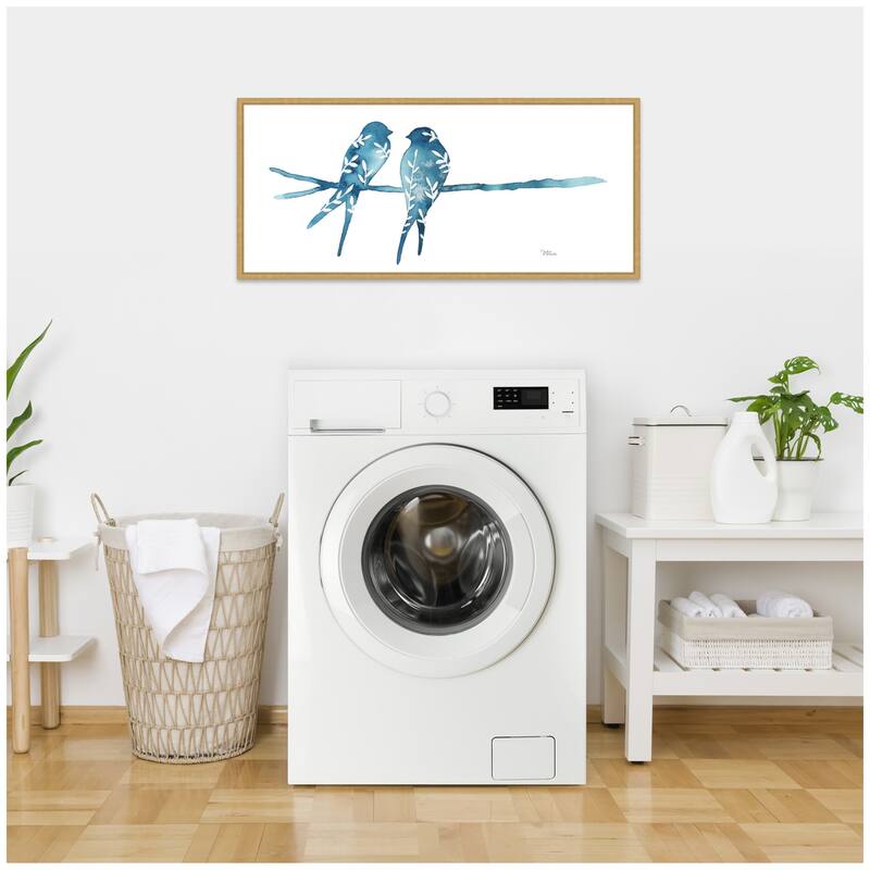 Kate and Laurel Sylvie Botanical Birds Framed Canvas by Julie Maida