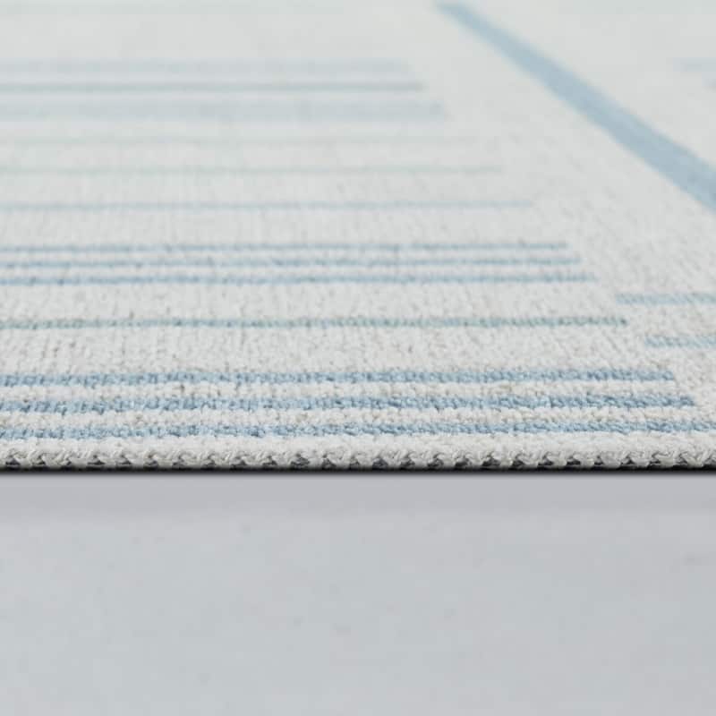 Carmelle Modern Striped Indoor/Outdoor Area Rug