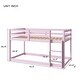 preview thumbnail 7 of 10, Pink Twin Size Wood Loft Bed with Ladder and Fence