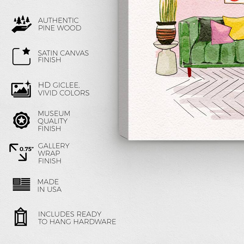 Wynwood Studio Fashion and Glam Home Decor Corner Pink and Light Pink Modern & Contemporary Wall Art Canvas Print