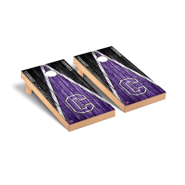 slide 2 of 5, Cornell College Rams Triangle Cornhole Board Set