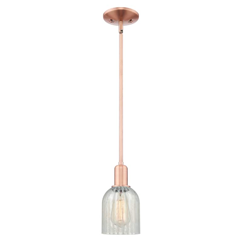 Innovations Lighting Endless Possibilities Arcadia - Caledonia - 1 Light 5" Stem Hung Mini Pendant - Mouchette/Antique Copper