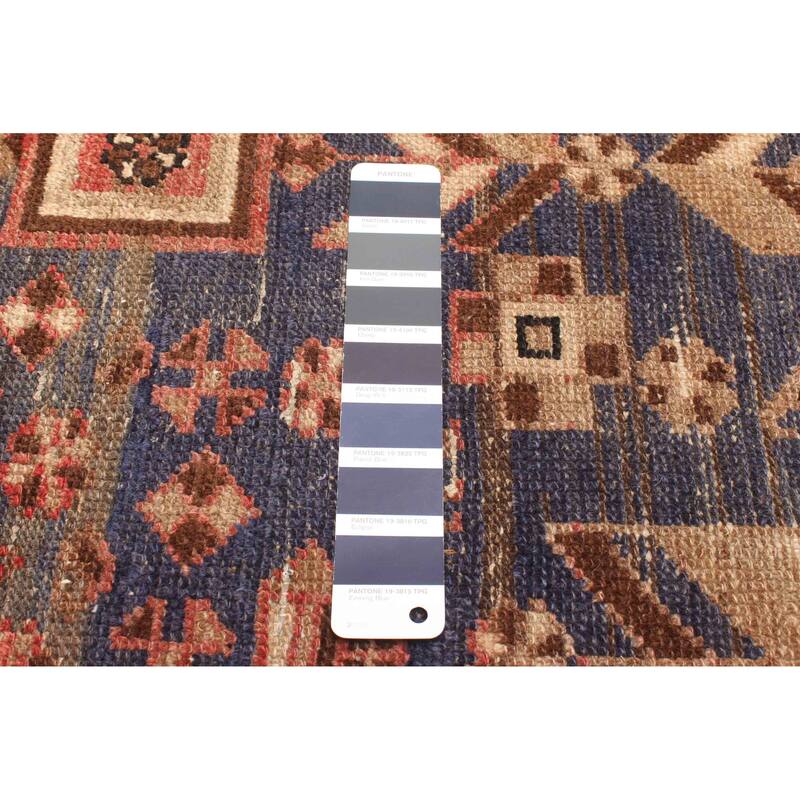 ECARPETGALLERY Hand-knotted Antalya Vintage Dark Navy Wool Rug - 2'7 x 6'0