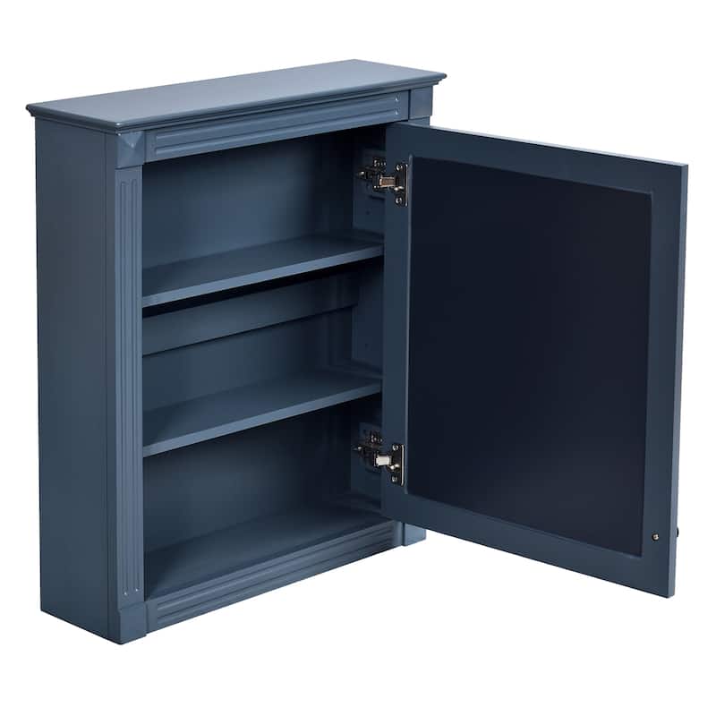 Wall Mounted Bathroom Storage Cabinet with Mirror and Adjustable Shelf