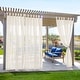preview thumbnail 9 of 14, Deconovo Tab Top Waterproof Outdoor Sheer Curtains for Patio 2 Panels Beige - 54x84 Inch
