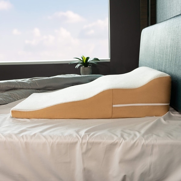 Avana Contoured Bed Wedge Memory Foam Support Pillow with Cooling