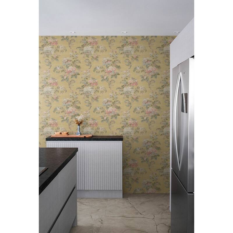 Seabrook Designs Corby Floral Unpasted Wallpaper