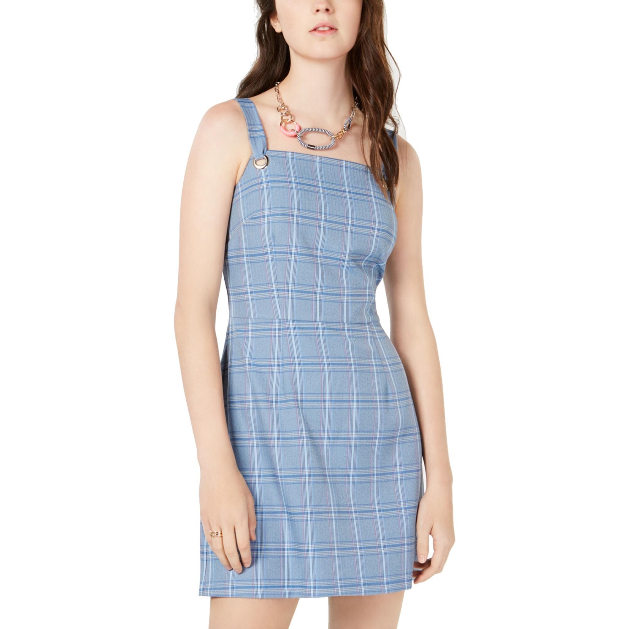 plaid jumper dress womens