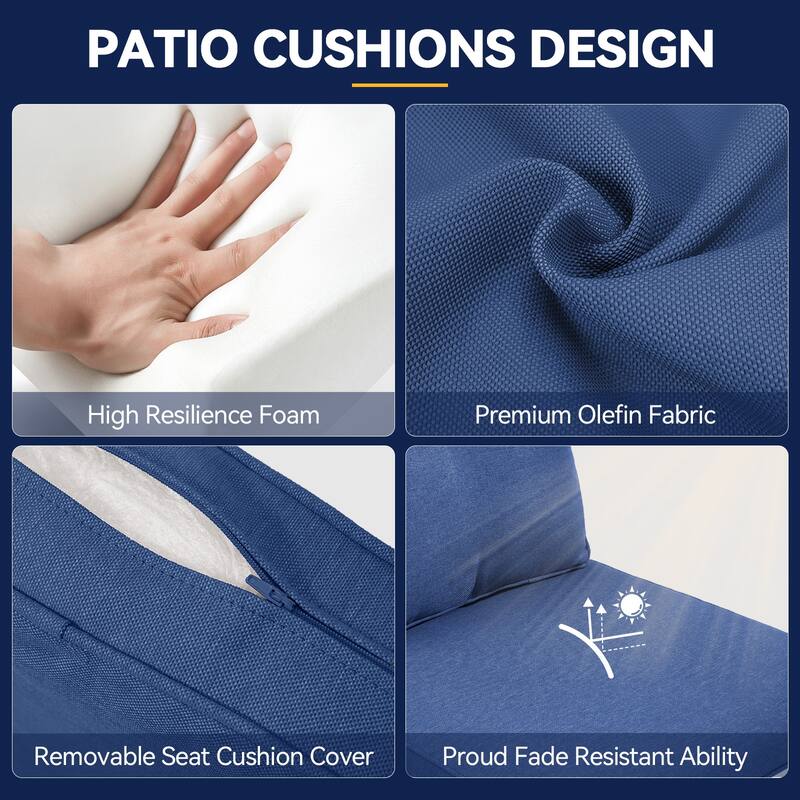 Outdoor Deep Seat Cushions Set for Patio