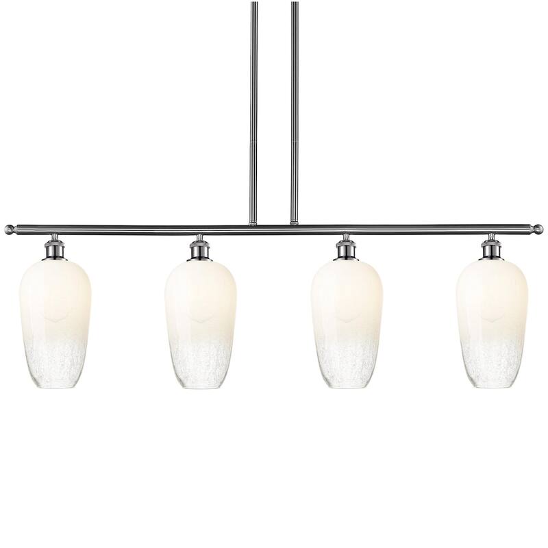 Innovations Lighting 516-4I-16-48 Brookhaven Flute Linear Brookhaven - Brushed Satin Nickel / Opal