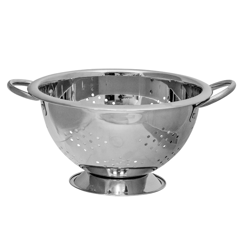 IH Casa Decor Stainless Steel Deep Colander With Handles 10.75" - Silver